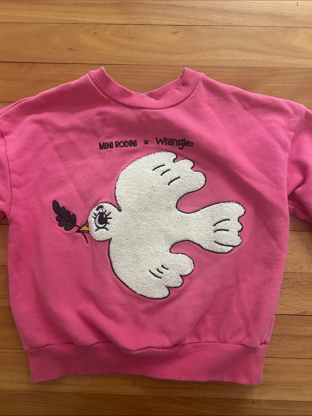 Mini Rodini x Wrangler Kids Sweatshirt with Dove